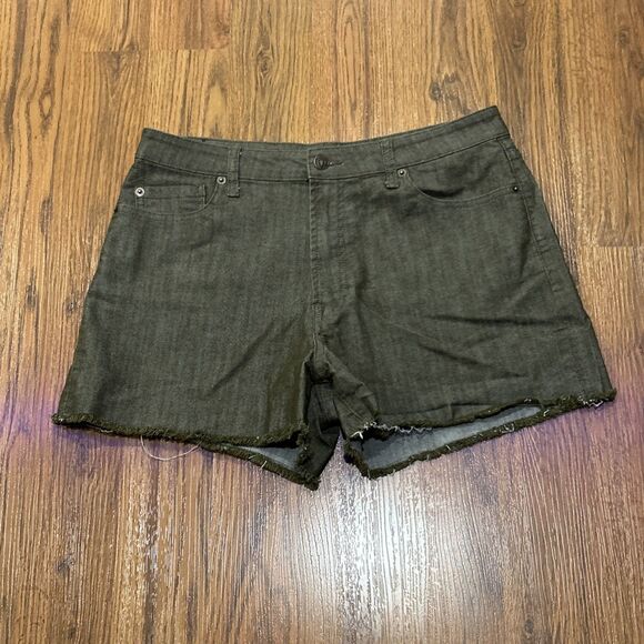 Frye Shorts Womens 12 Western Denim Green Cotton Pockets - Picture 1 of 6